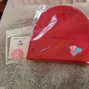 Exclusive Valentine's Beanie and Popsocket